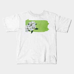 Pennsylvania Mountain Laurel Kids T-Shirt